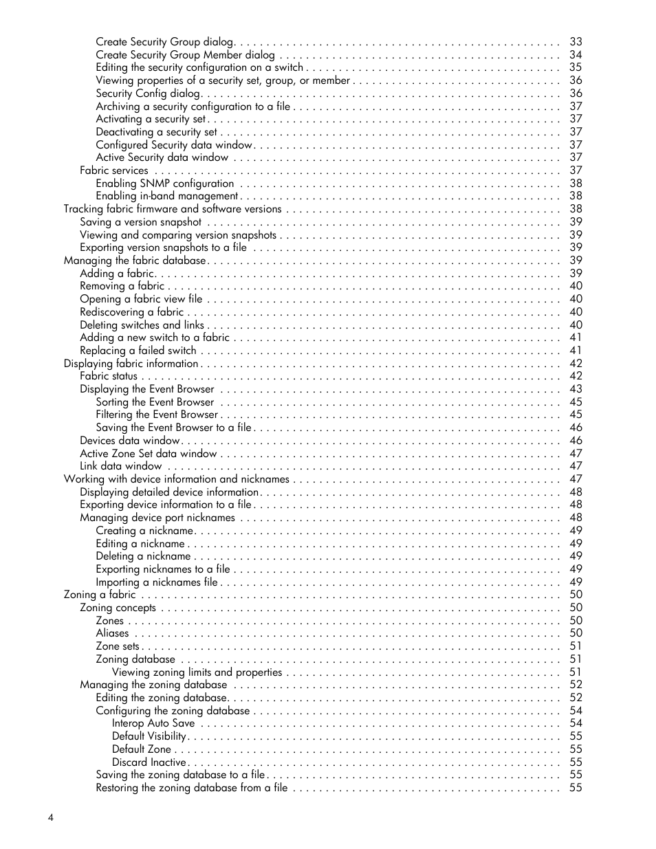 HP McDATA 4Gb SAN Switch for HP BladeSystem p-Class User Manual | Page 4 / 226