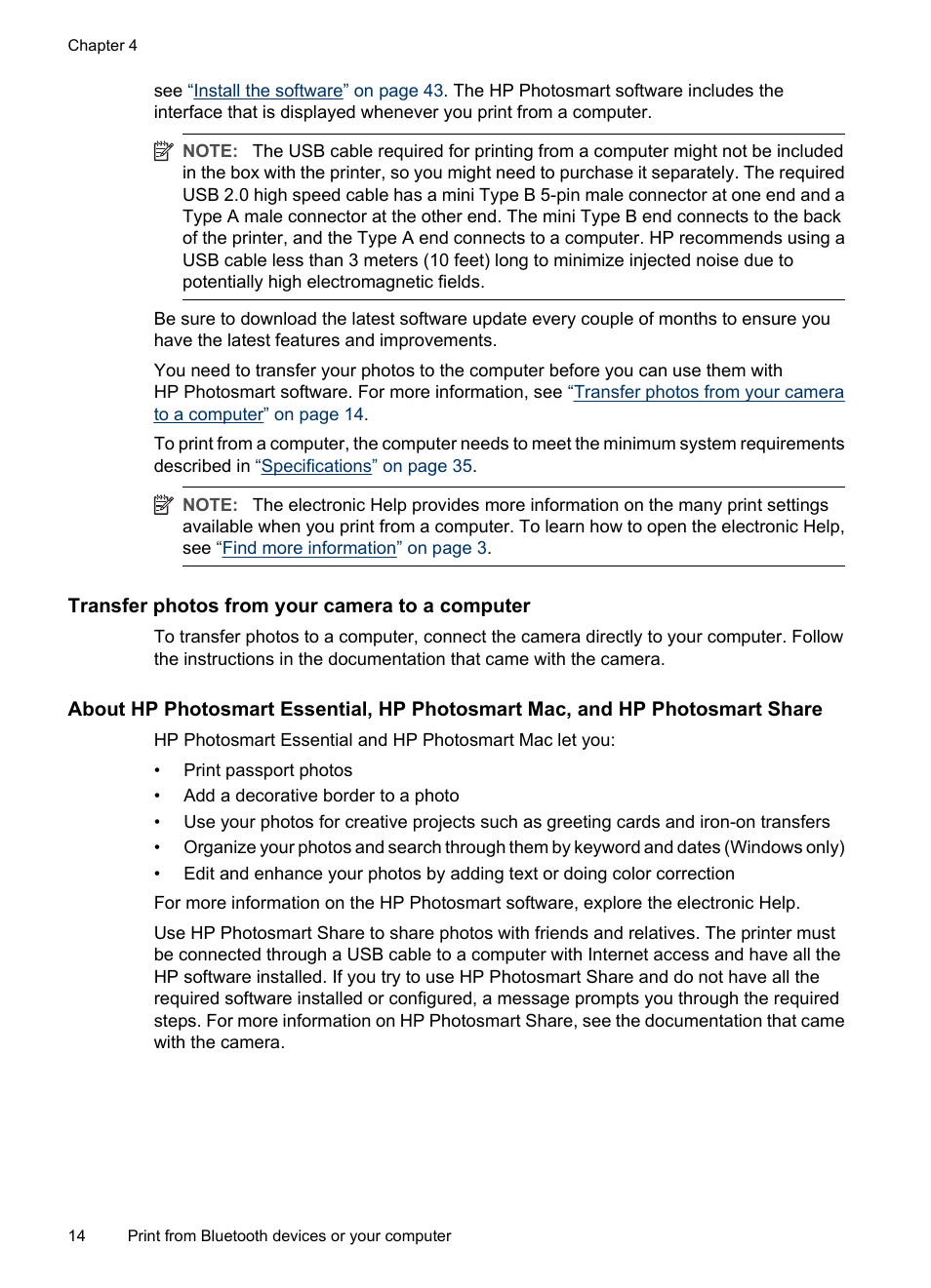 Transfer photos from your camera to a computer | HP Photosmart A320 Compact Photo Printer User Manual | Page 16 / 54