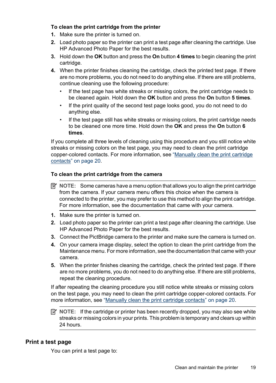 HP Photosmart A320 Compact Photo Printer User Manual | Page 21 / 54