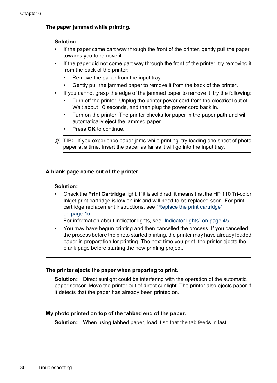 HP Photosmart A320 Compact Photo Printer User Manual | Page 32 / 54