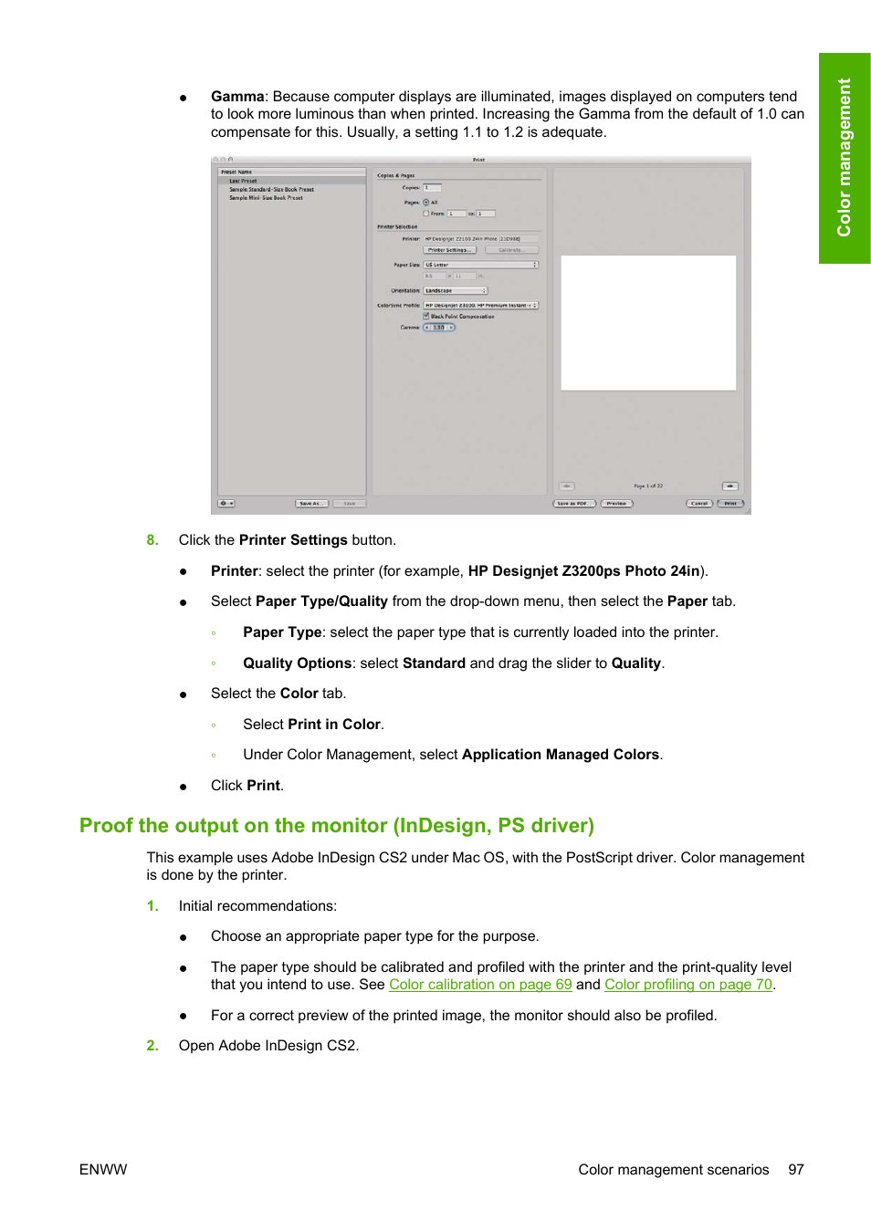 HP Designjet Z3200 PostScript Photo Printer series User Manual | Page 107 / 205