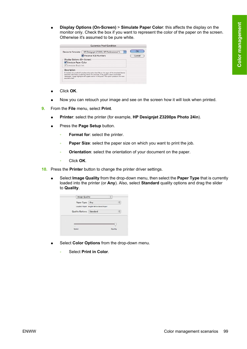 HP Designjet Z3200 PostScript Photo Printer series User Manual | Page 109 / 205