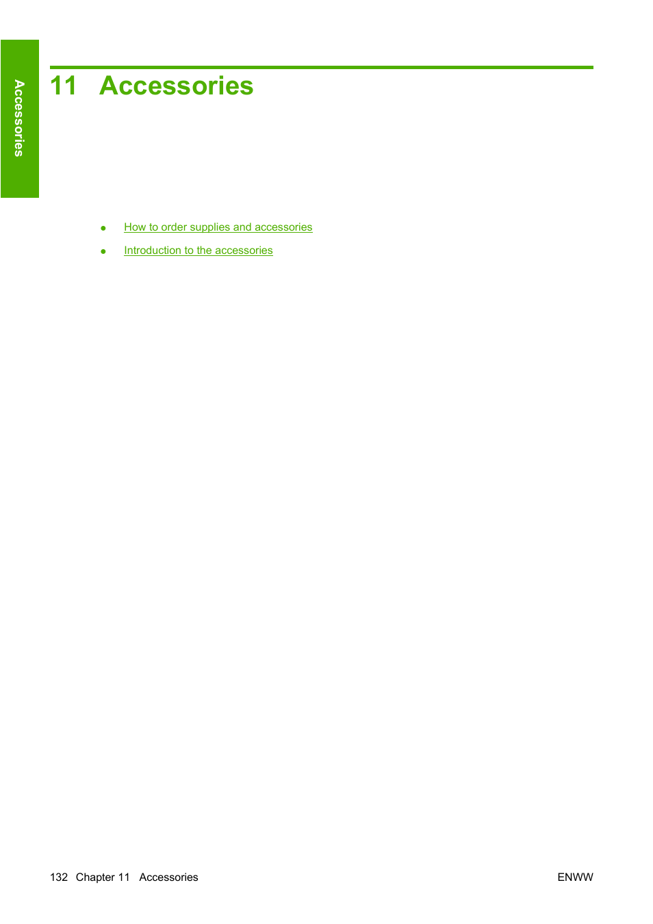 Accessories, 11 accessories | HP Designjet Z3200 PostScript Photo Printer series User Manual | Page 142 / 205