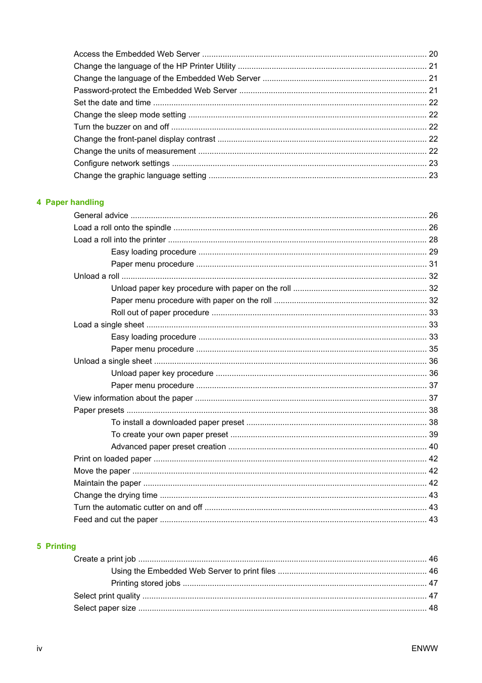 HP Designjet Z3200 PostScript Photo Printer series User Manual | Page 4 / 205