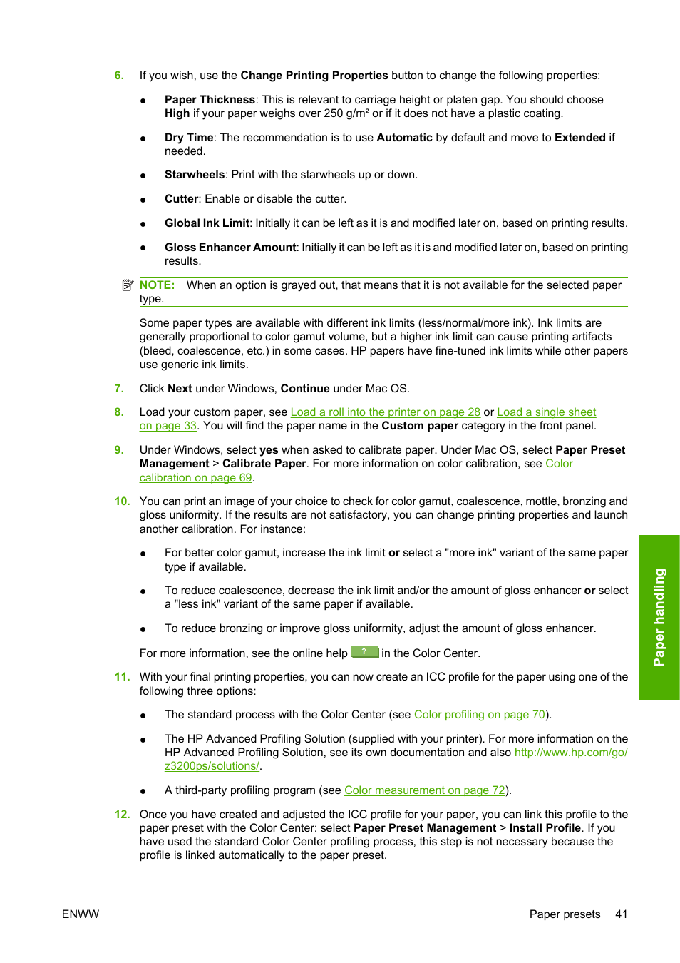 HP Designjet Z3200 PostScript Photo Printer series User Manual | Page 51 / 205