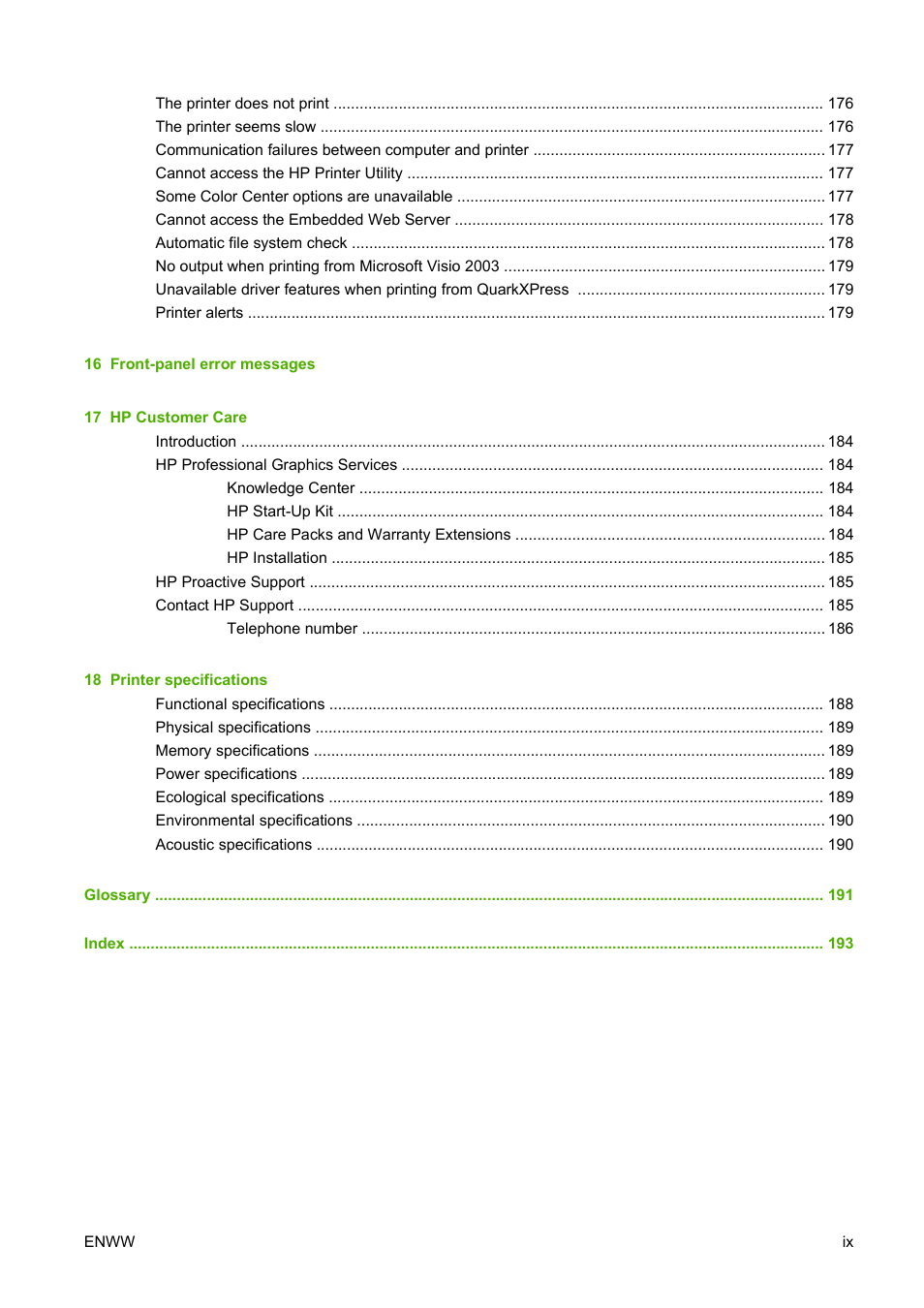 HP Designjet Z3200 PostScript Photo Printer series User Manual | Page 9 / 205