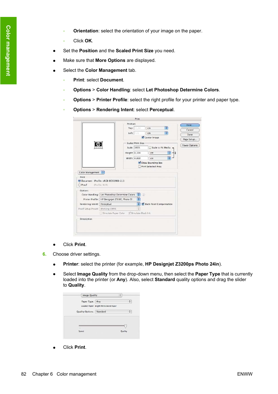 HP Designjet Z3200 PostScript Photo Printer series User Manual | Page 92 / 205
