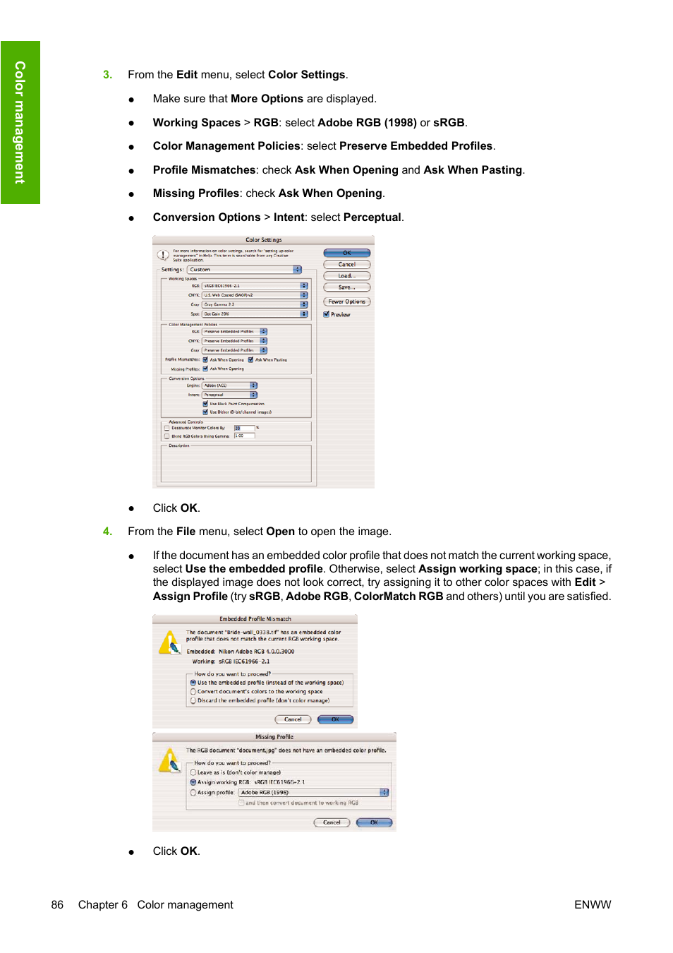 HP Designjet Z3200 PostScript Photo Printer series User Manual | Page 96 / 205