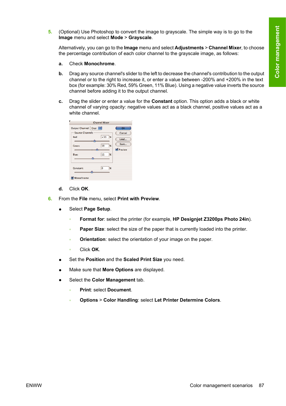 HP Designjet Z3200 PostScript Photo Printer series User Manual | Page 97 / 205