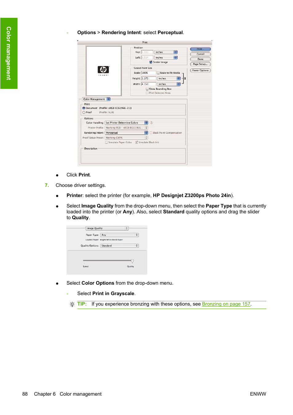 HP Designjet Z3200 PostScript Photo Printer series User Manual | Page 98 / 205