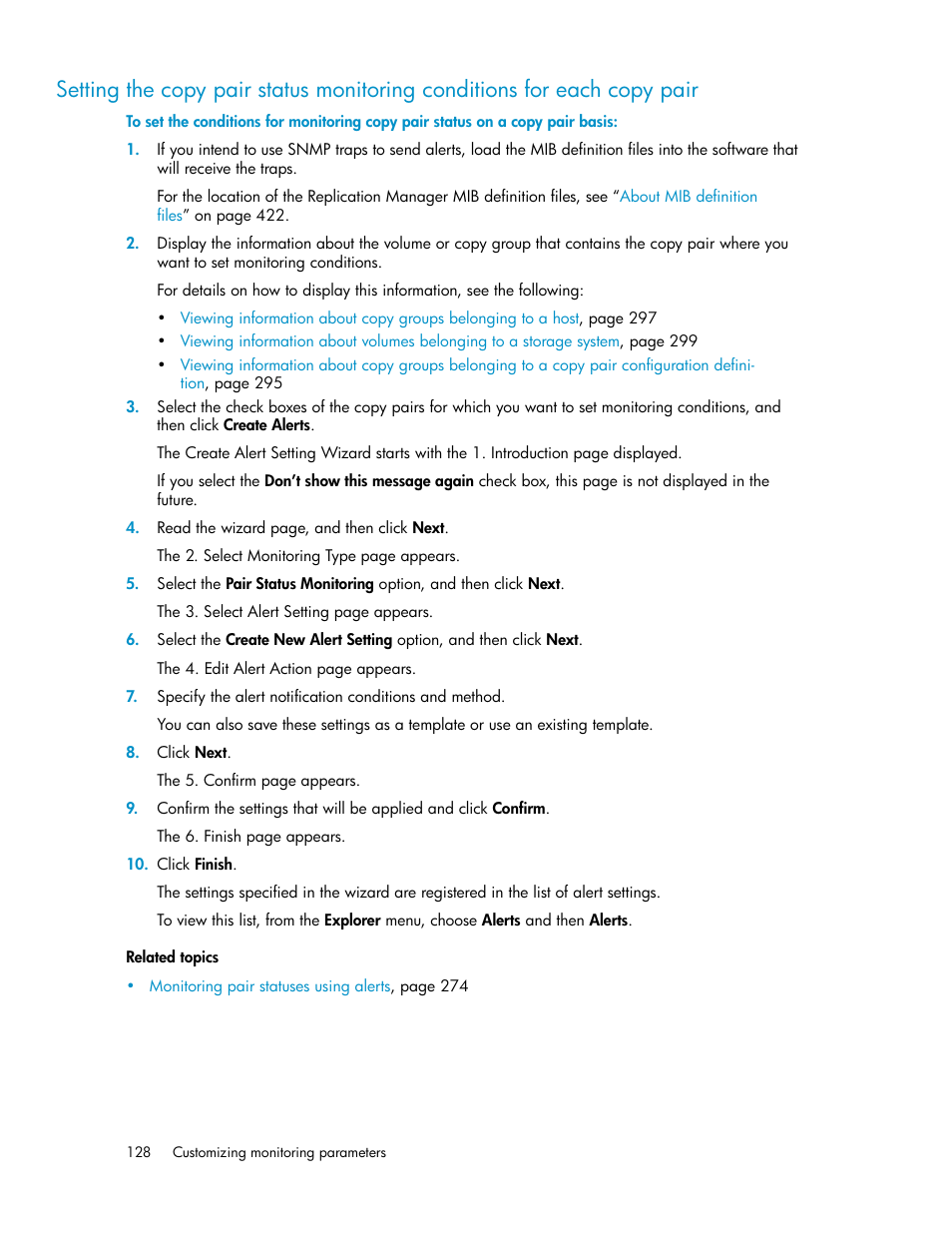 HP XP Array Manager Software User Manual | Page 128 / 472