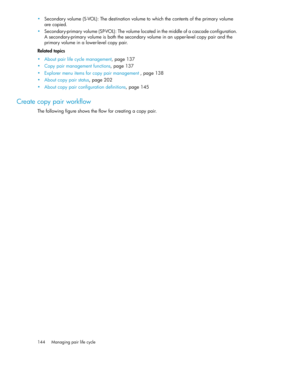 Create copy pair workflow | HP XP Array Manager Software User Manual | Page 144 / 472