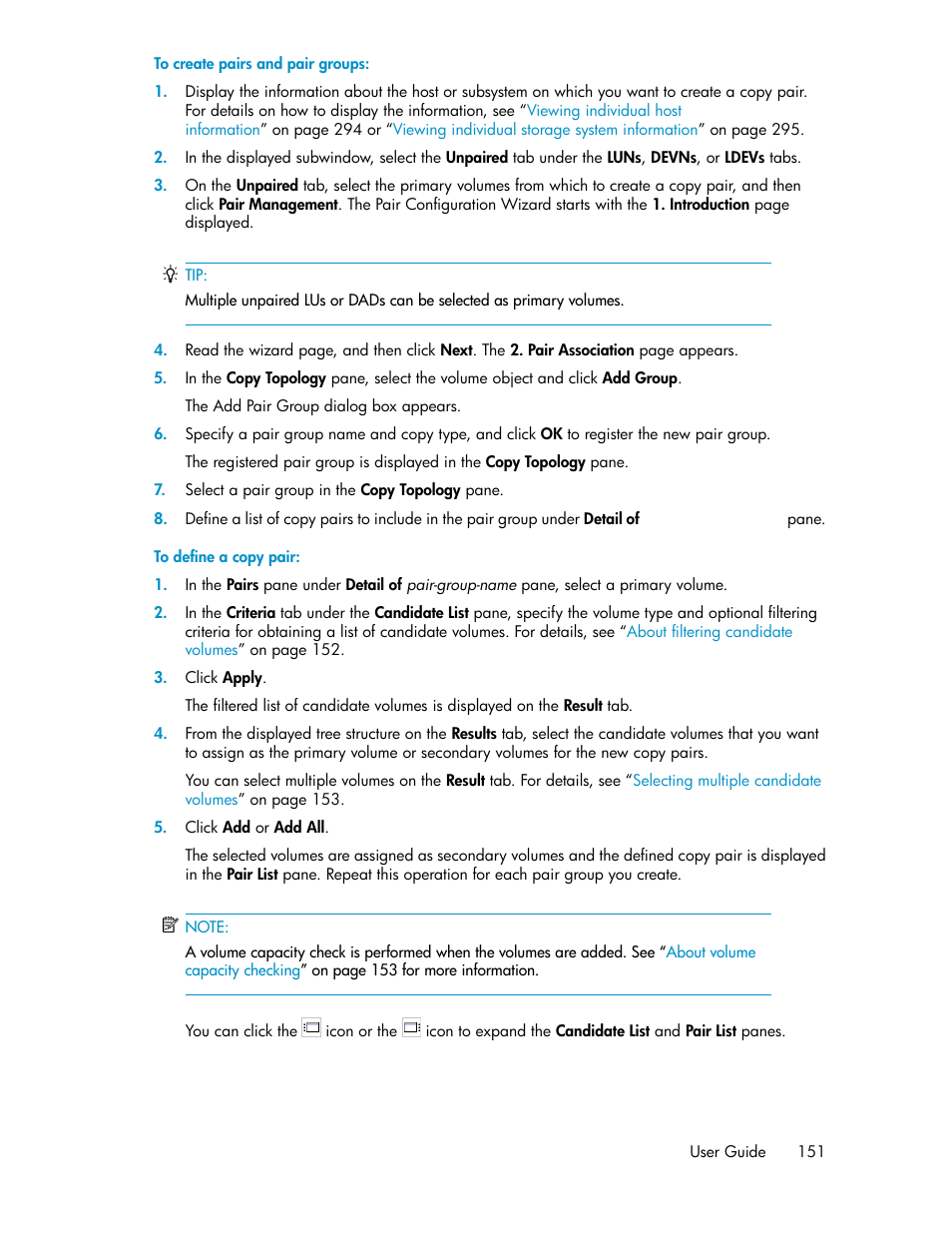 HP XP Array Manager Software User Manual | Page 151 / 472