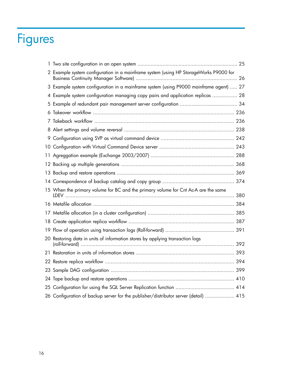 Figures | HP XP Array Manager Software User Manual | Page 16 / 472