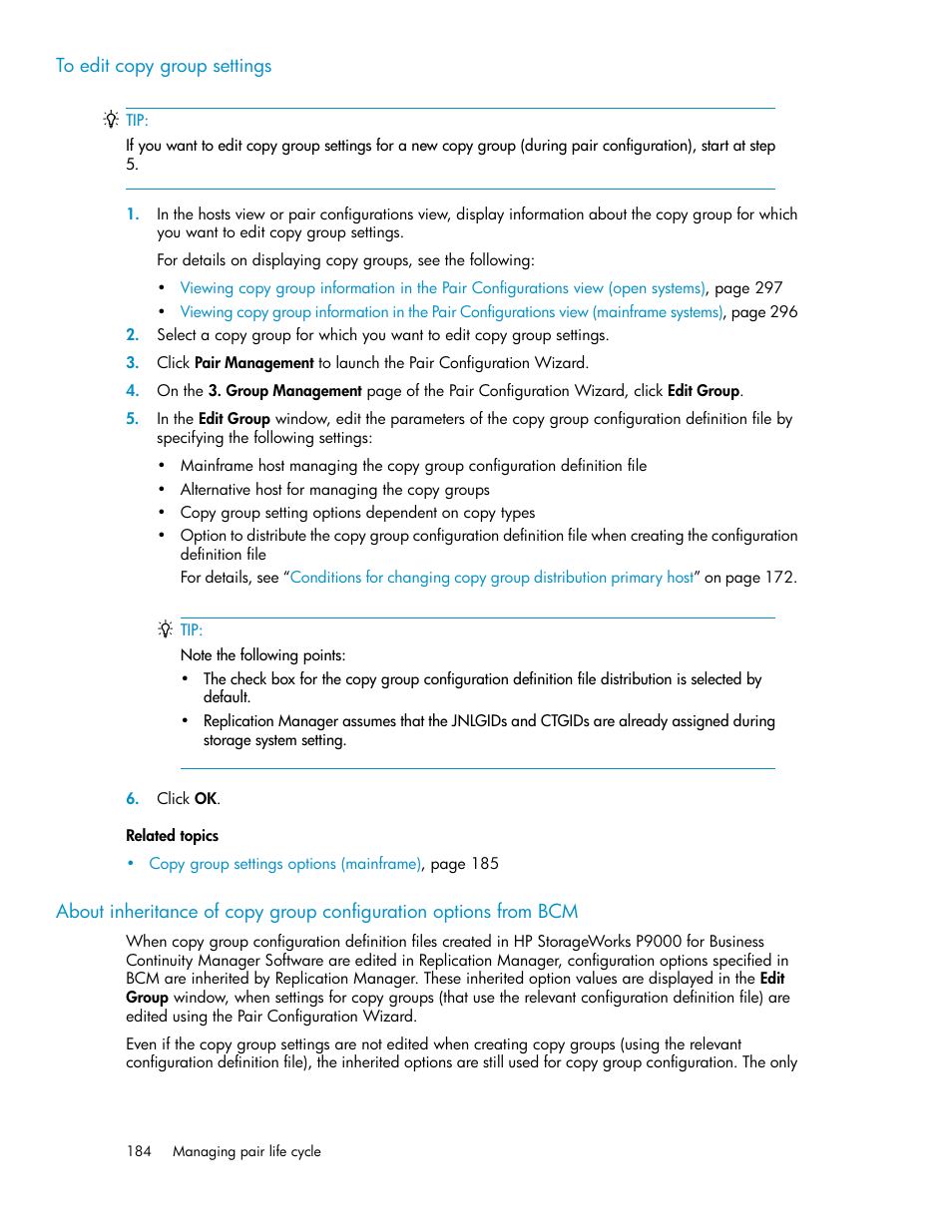 HP XP Array Manager Software User Manual | Page 184 / 472