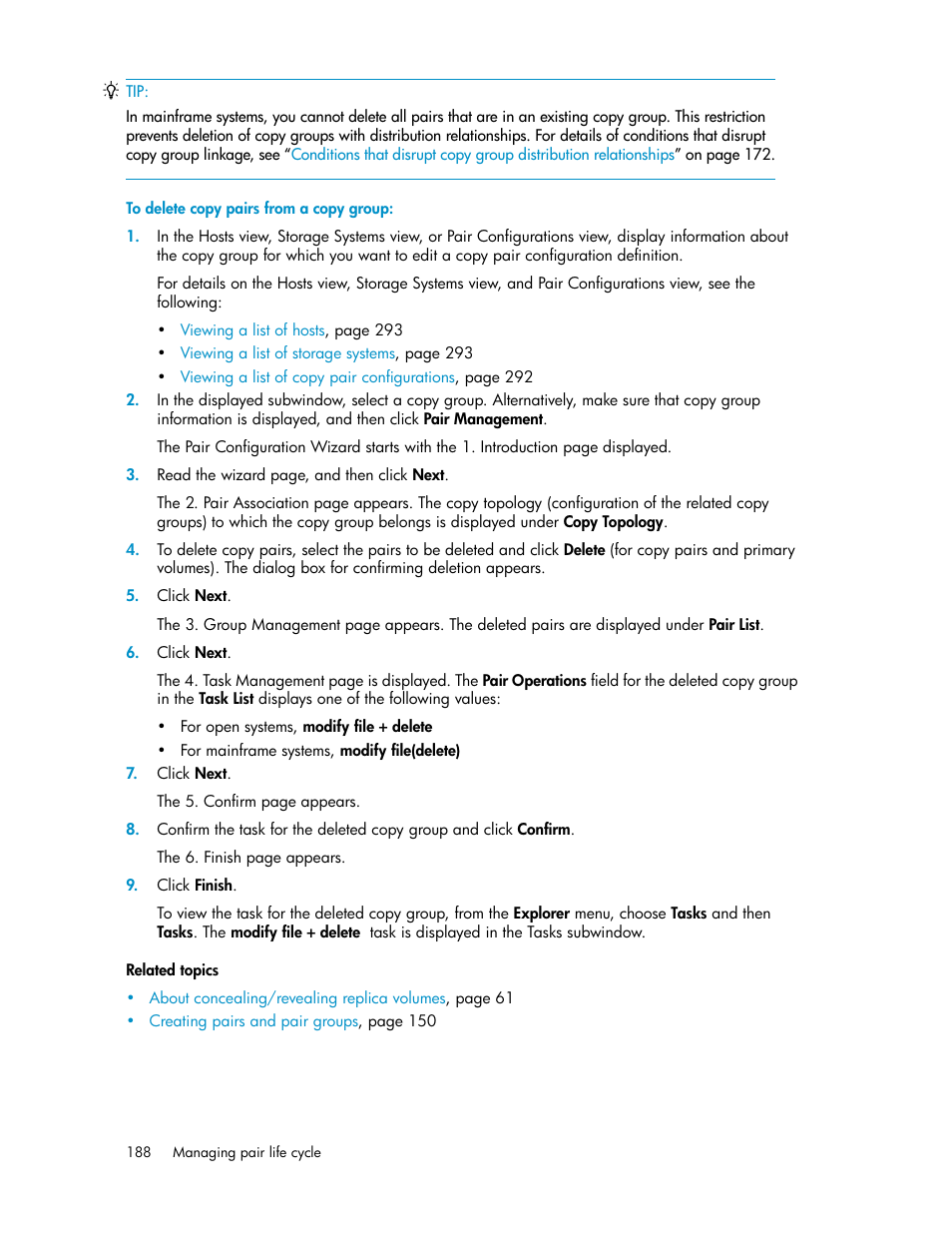 HP XP Array Manager Software User Manual | Page 188 / 472