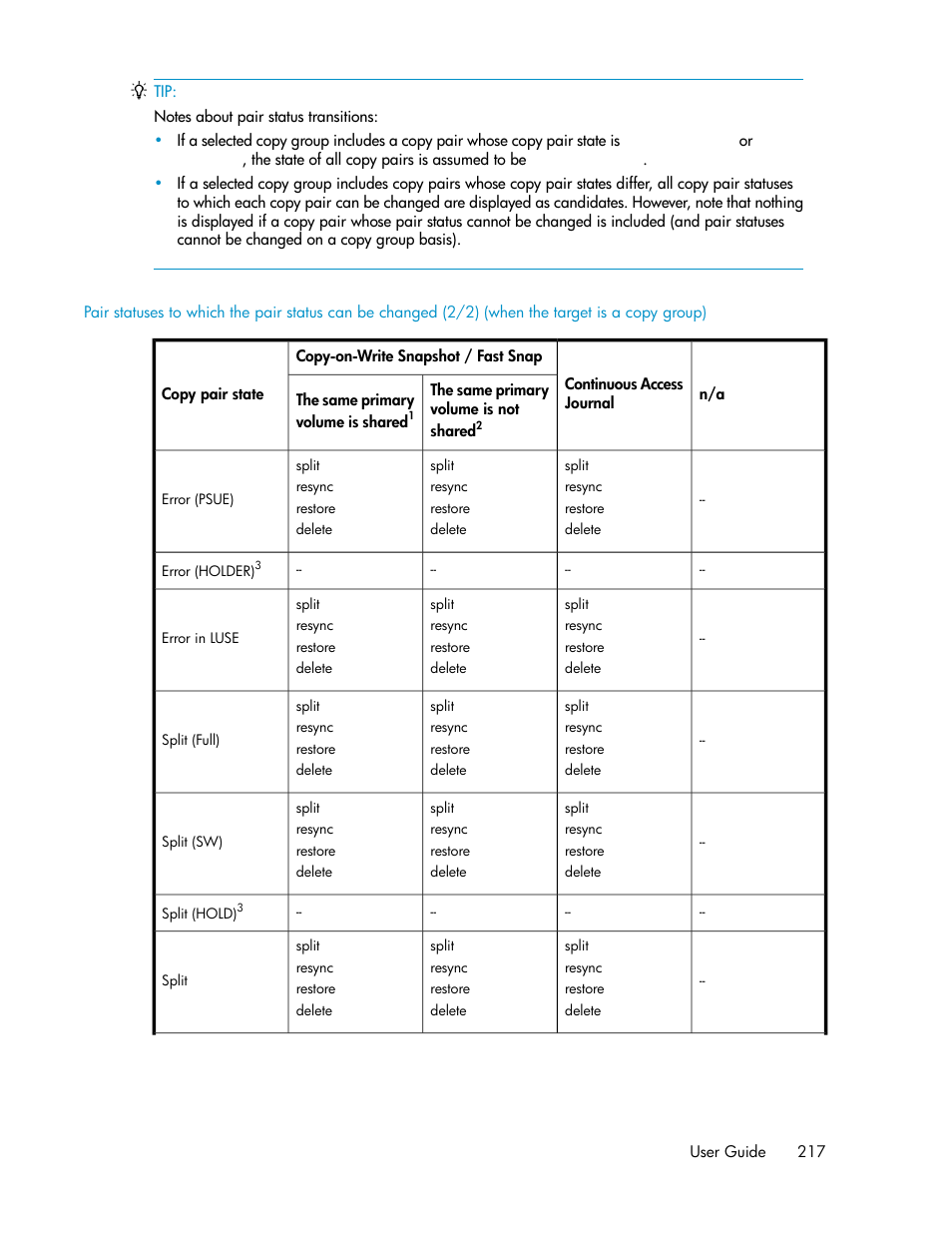 HP XP Array Manager Software User Manual | Page 217 / 472