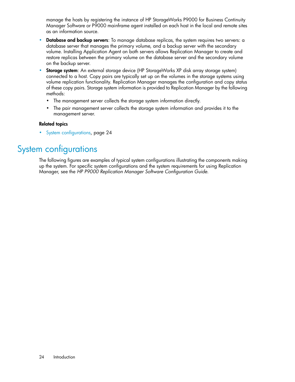 System configurations | HP XP Array Manager Software User Manual | Page 24 / 472