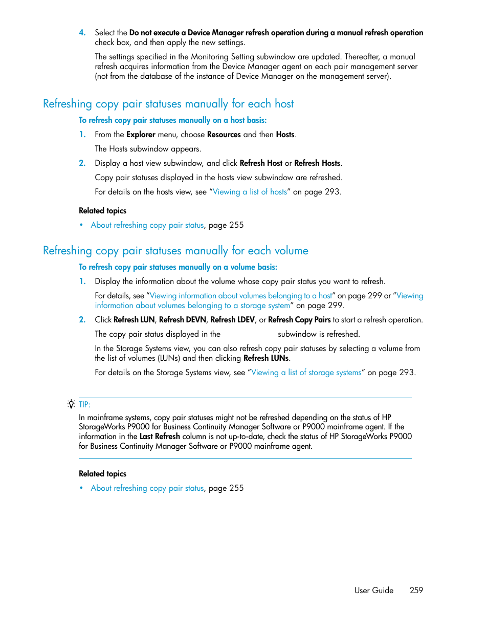 HP XP Array Manager Software User Manual | Page 259 / 472