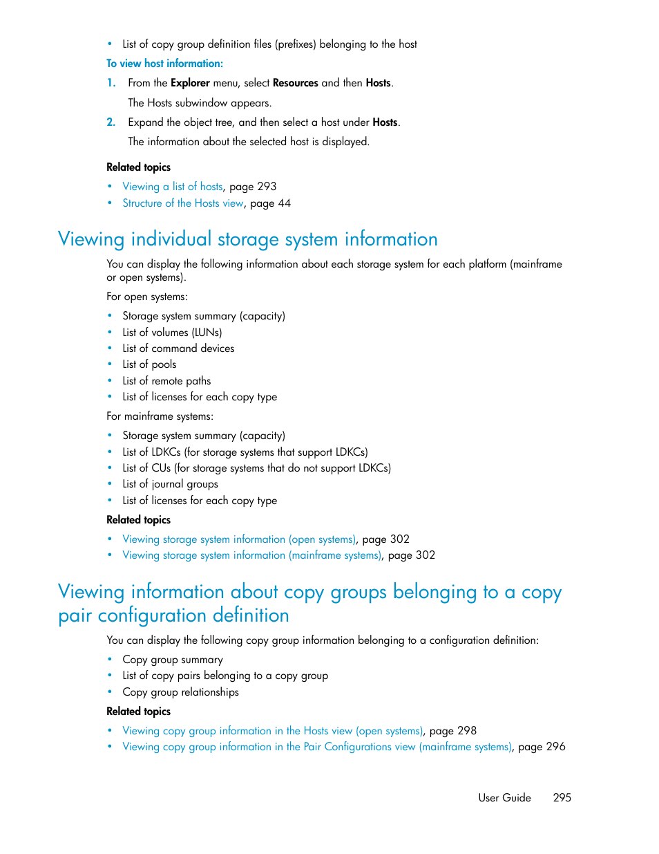 Viewing individual storage system information, Configuration definition, Definition | HP XP Array Manager Software User Manual | Page 295 / 472