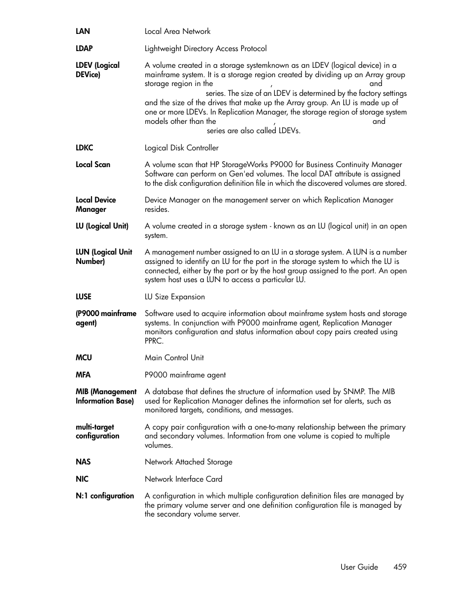 HP XP Array Manager Software User Manual | Page 459 / 472