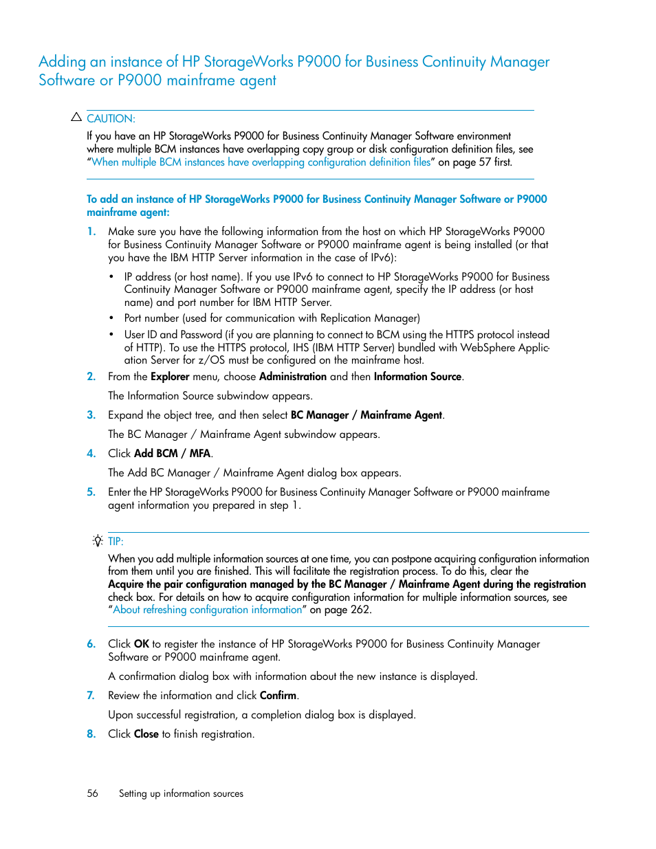 P9000 mainframe agent | HP XP Array Manager Software User Manual | Page 56 / 472