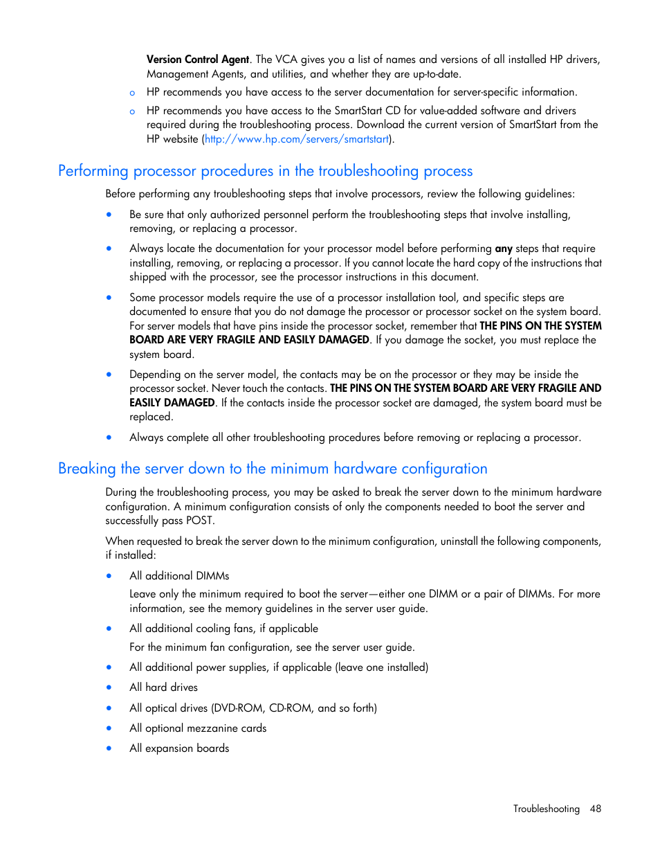 HP ProLiant SL390s G7 Server User Manual | Page 48 / 82