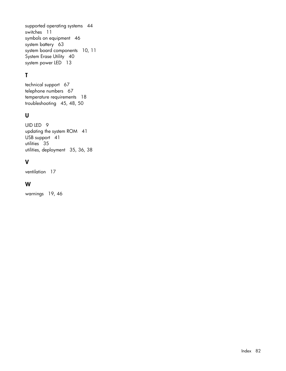 HP ProLiant SL390s G7 Server User Manual | Page 82 / 82