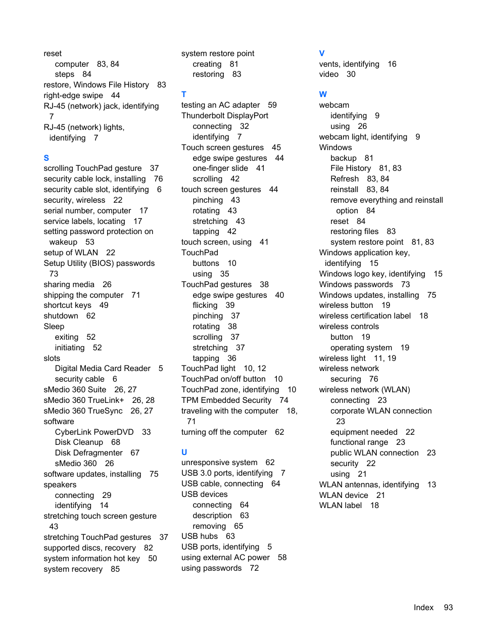 HP Spectre XT TouchSmart Ultrabook 15-4095ca User Manual | Page 103 / 103