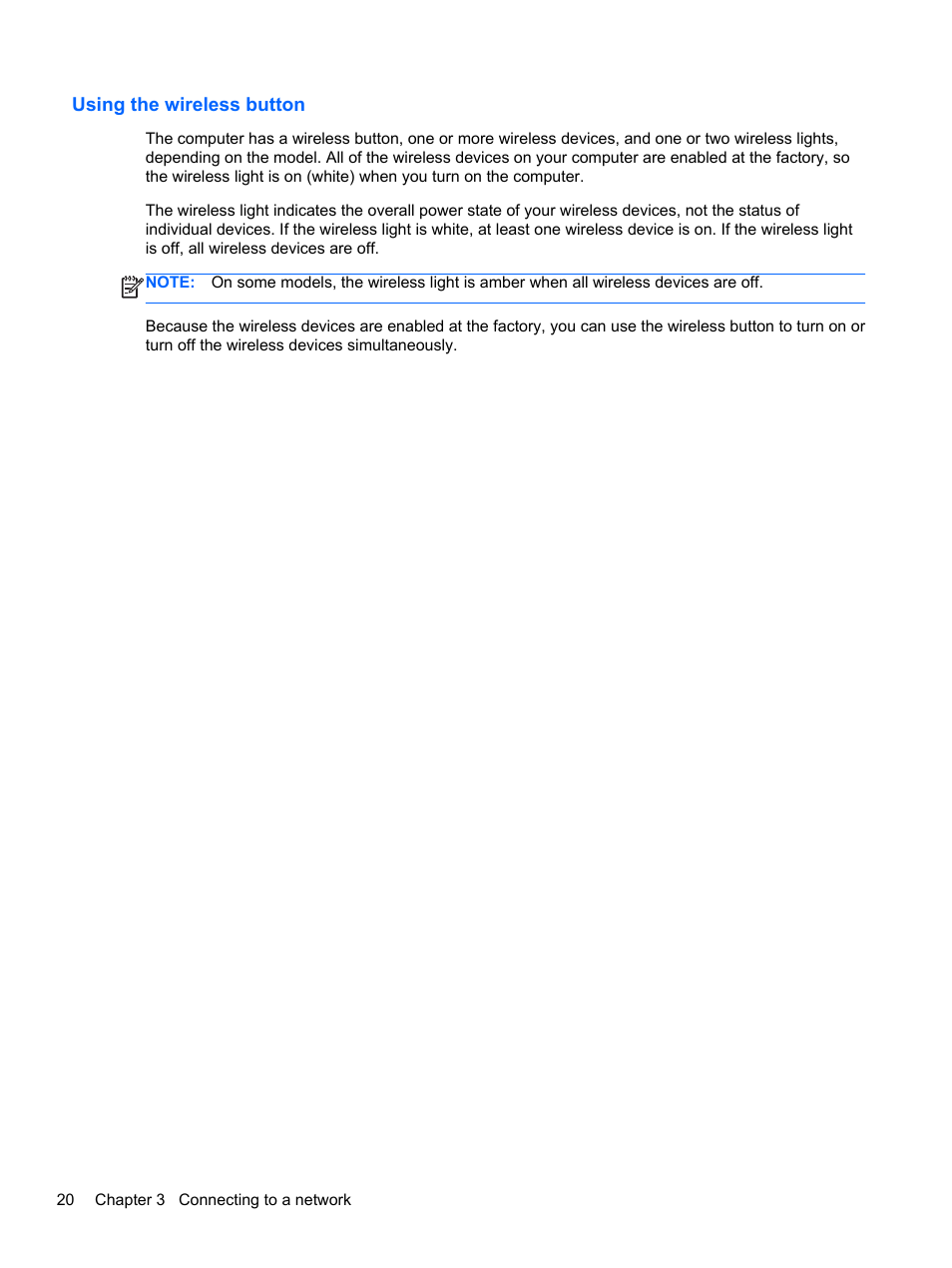 Using the wireless button | HP Spectre XT TouchSmart Ultrabook 15-4095ca User Manual | Page 30 / 103