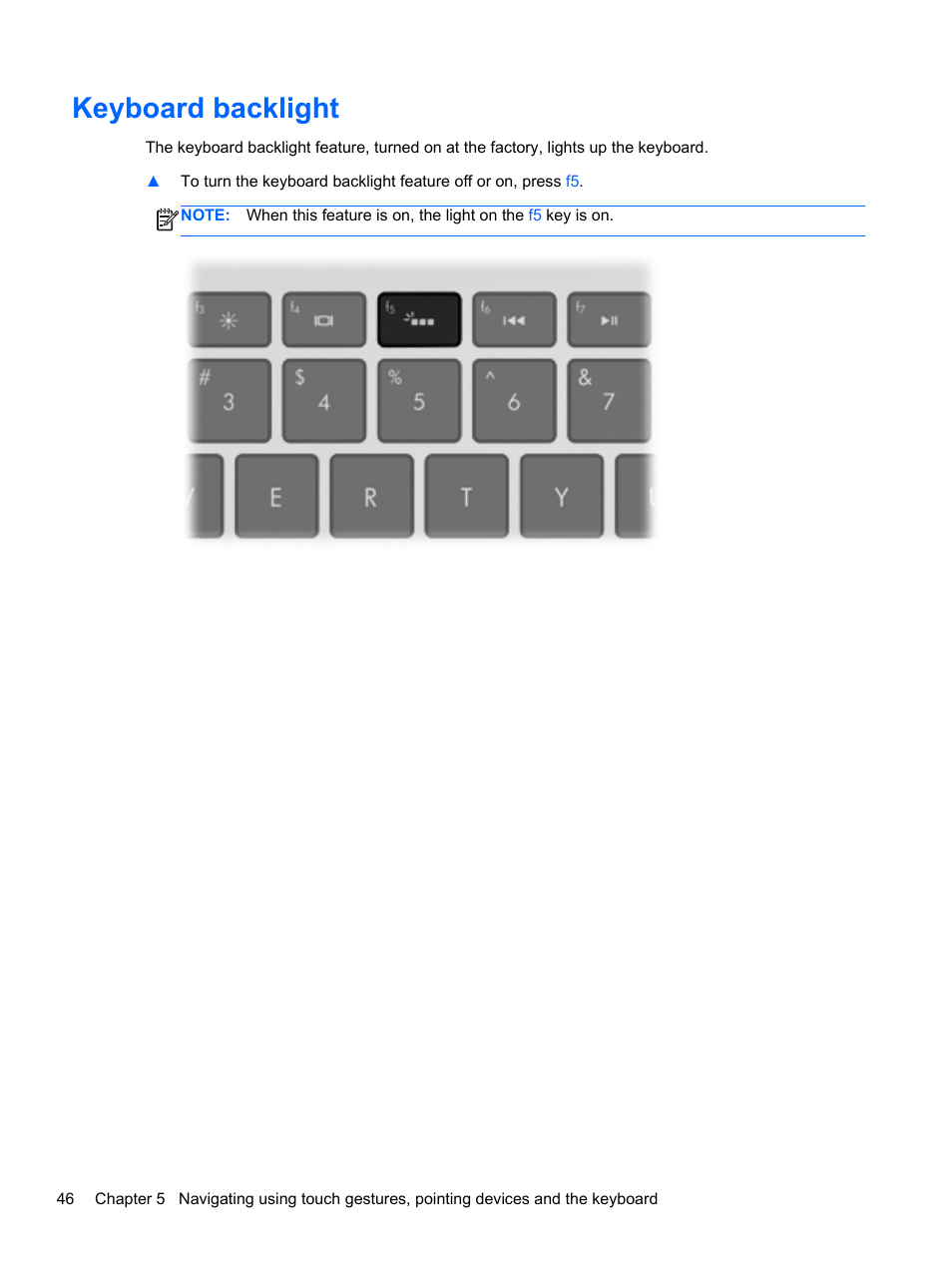 Keyboard backlight | HP Spectre XT TouchSmart Ultrabook 15-4095ca User Manual | Page 56 / 103