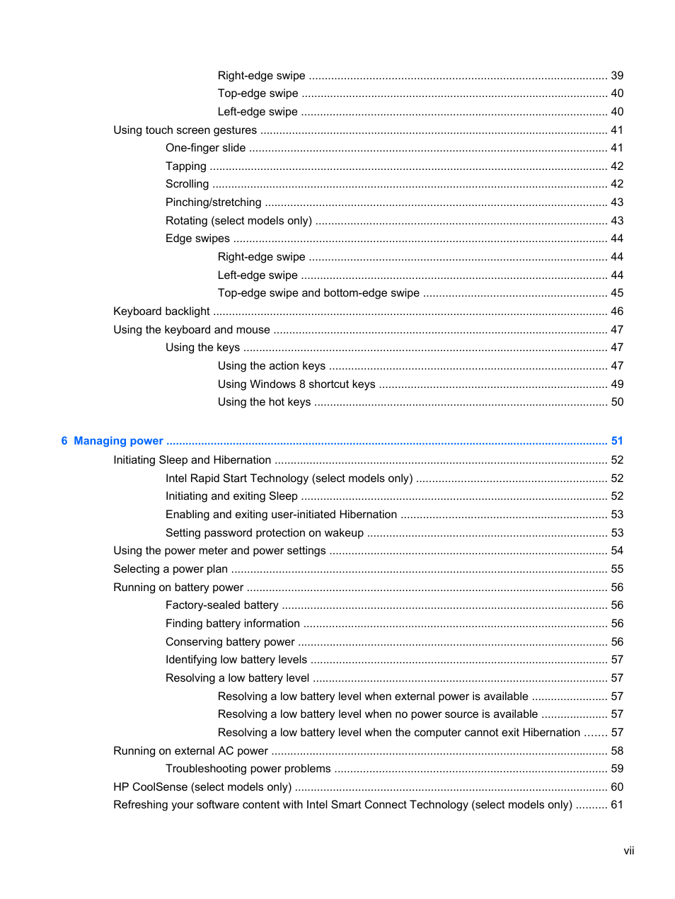 HP Spectre XT TouchSmart Ultrabook 15-4095ca User Manual | Page 7 / 103