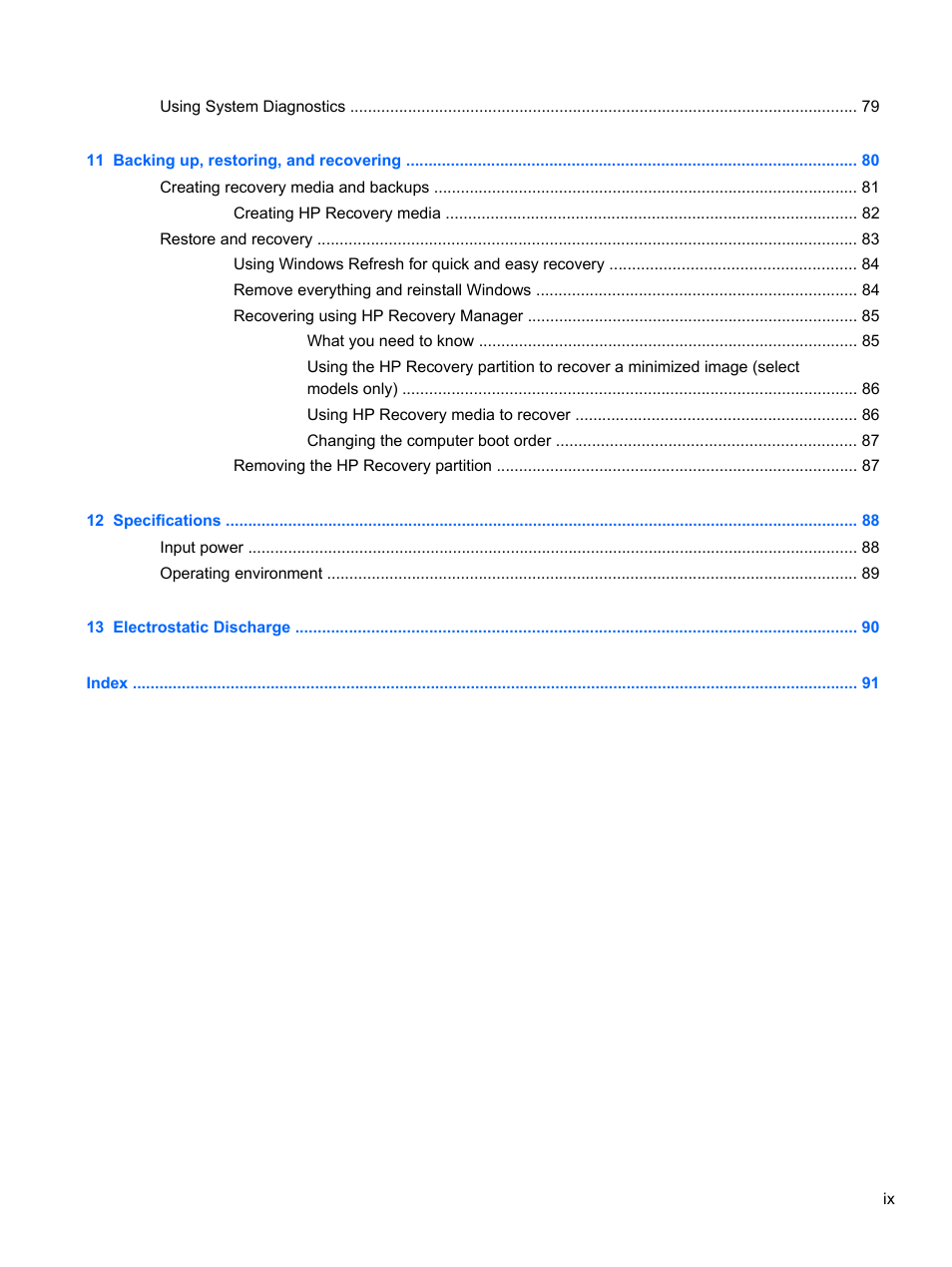 HP Spectre XT TouchSmart Ultrabook 15-4095ca User Manual | Page 9 / 103