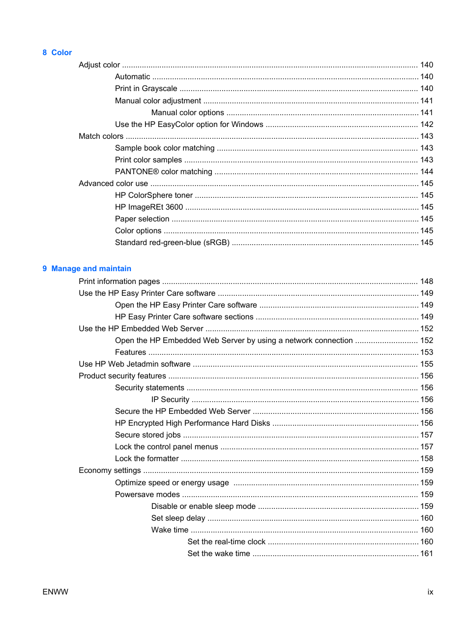 HP Color LaserJet Enterprise CP4525 Printer series User Manual | Page 11 / 282