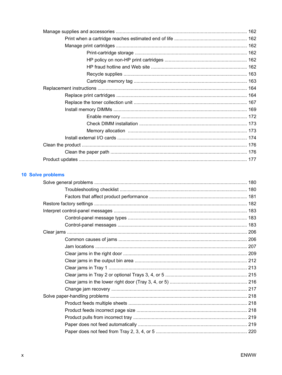 HP Color LaserJet Enterprise CP4525 Printer series User Manual | Page 12 / 282