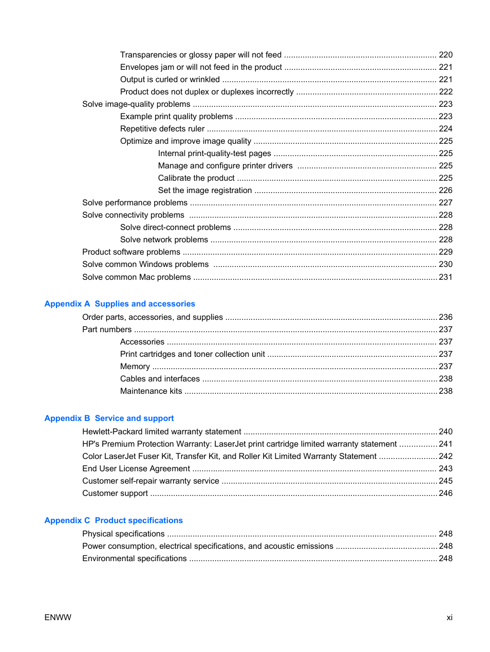 HP Color LaserJet Enterprise CP4525 Printer series User Manual | Page 13 / 282