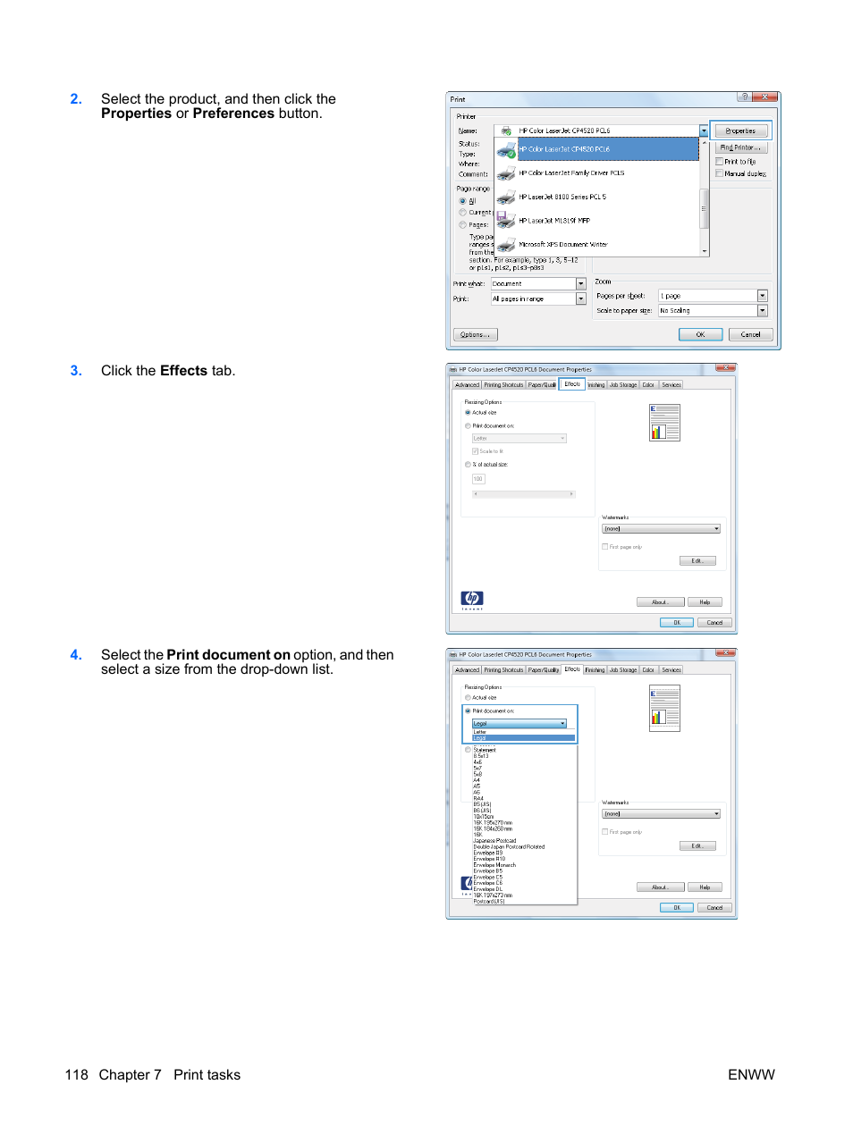 HP Color LaserJet Enterprise CP4525 Printer series User Manual | Page 132 / 282