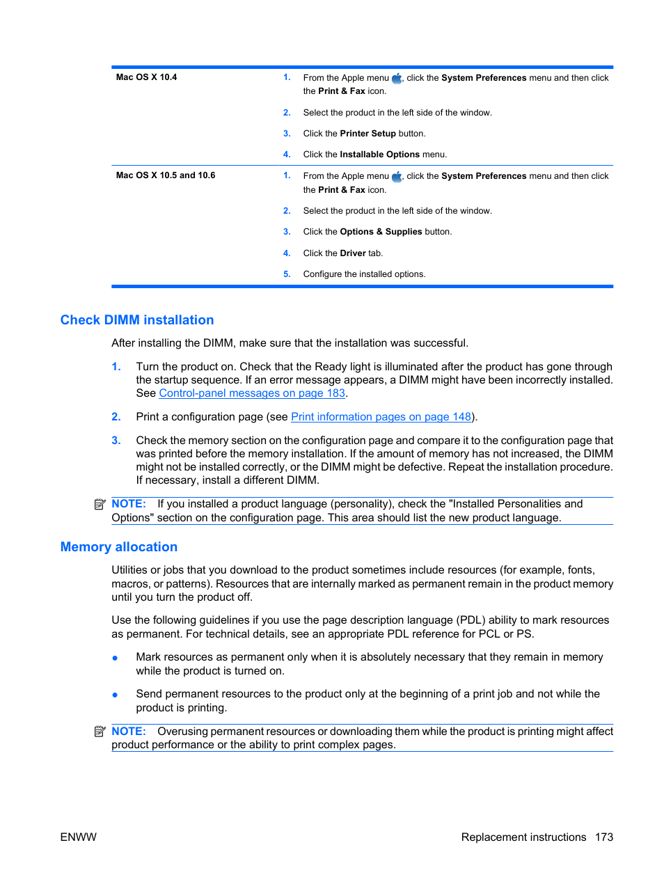 Check dimm installation, Memory allocation, Check dimm installation memory allocation | HP Color LaserJet Enterprise CP4525 Printer series User Manual | Page 187 / 282