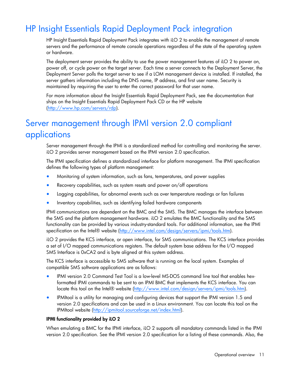 HP Integrated Lights-Out User Manual | Page 11 / 236