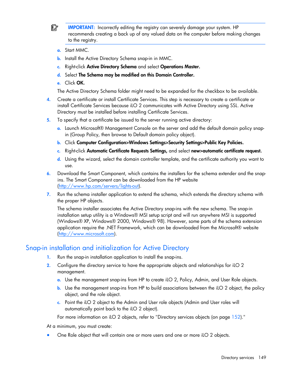HP Integrated Lights-Out User Manual | Page 149 / 236