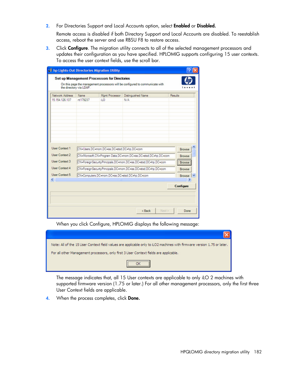 HP Integrated Lights-Out User Manual | Page 182 / 236