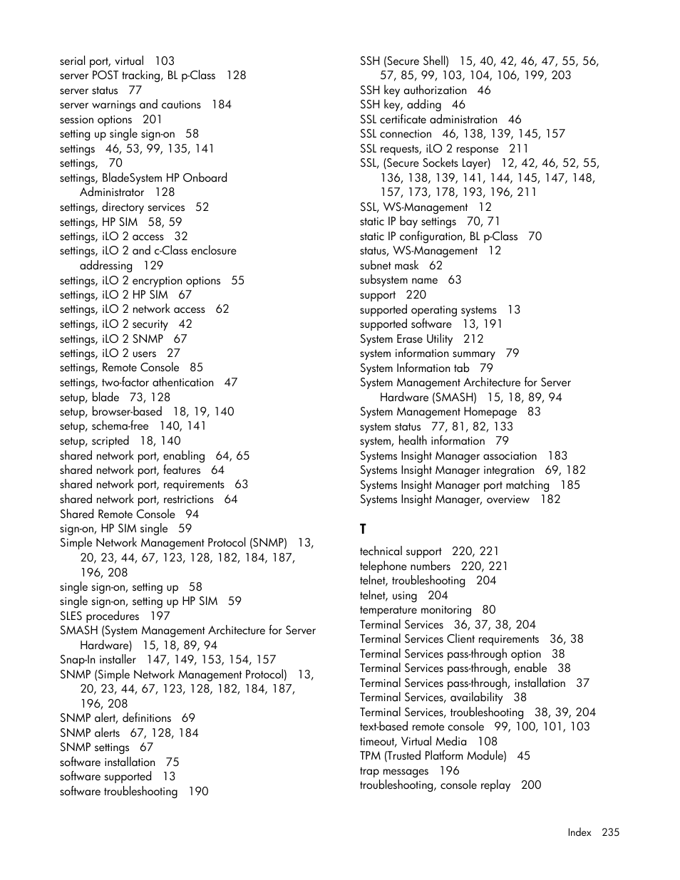 HP Integrated Lights-Out User Manual | Page 235 / 236