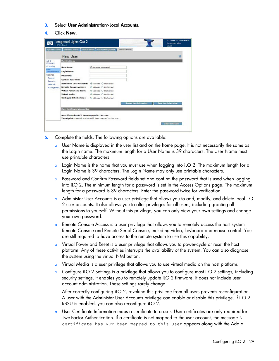 HP Integrated Lights-Out User Manual | Page 29 / 236