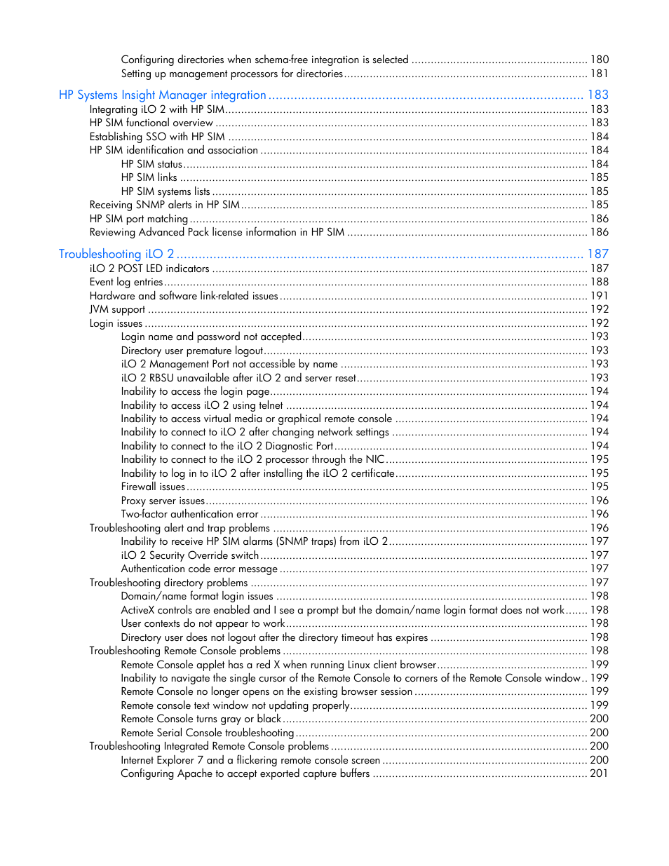 HP Integrated Lights-Out User Manual | Page 6 / 236