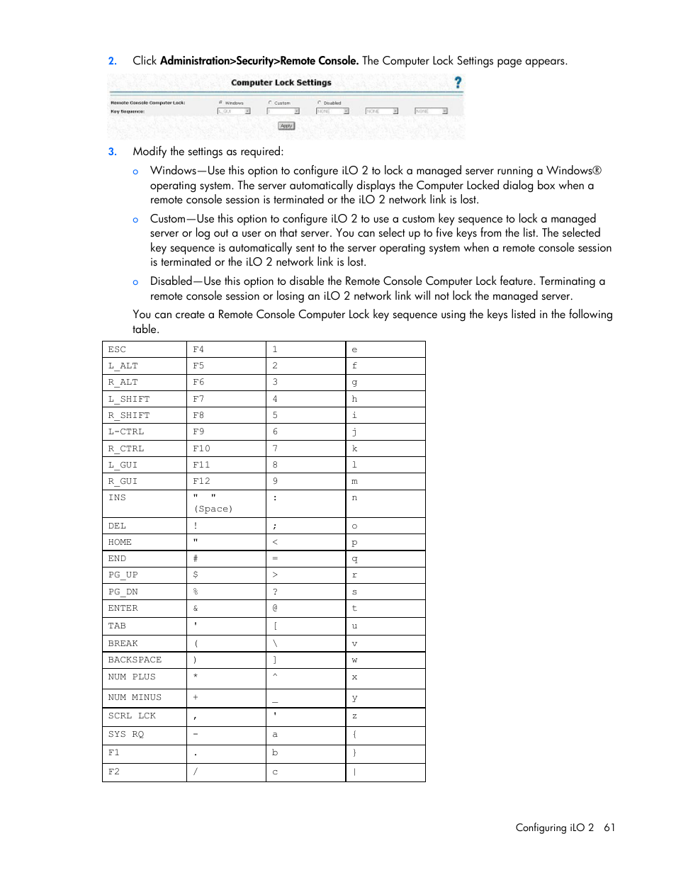 HP Integrated Lights-Out User Manual | Page 61 / 236
