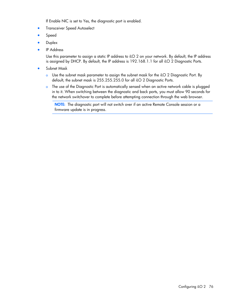 HP Integrated Lights-Out User Manual | Page 76 / 236