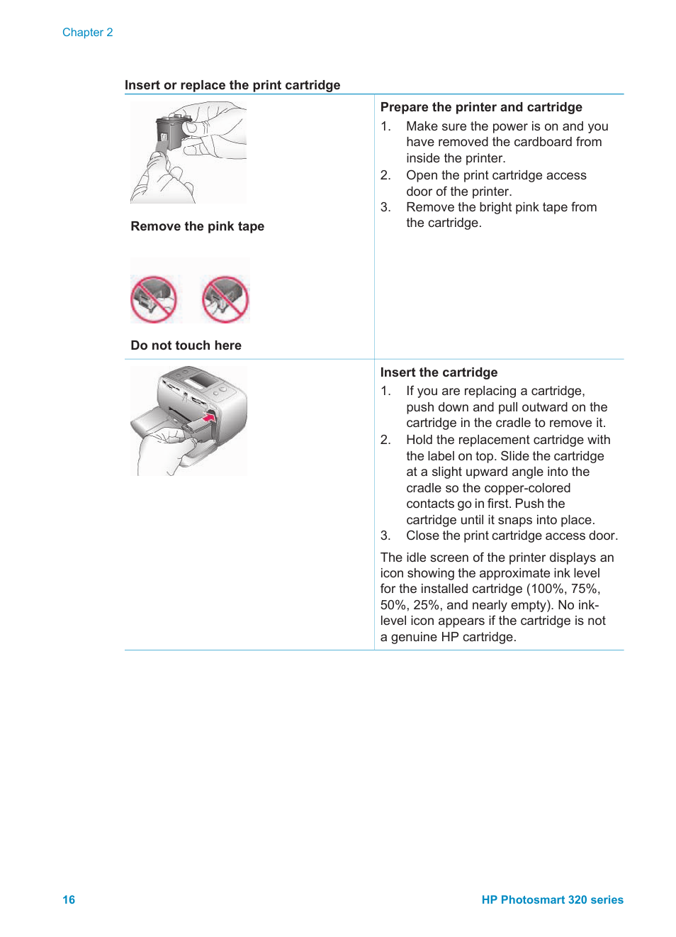 HP Photosmart 325 Compact Photo Printer User Manual | Page 19 / 62