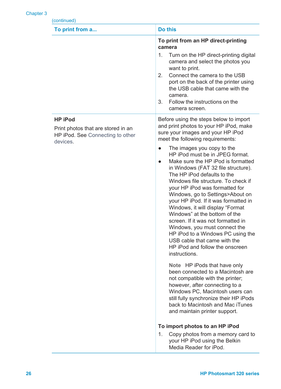 HP Photosmart 325 Compact Photo Printer User Manual | Page 29 / 62