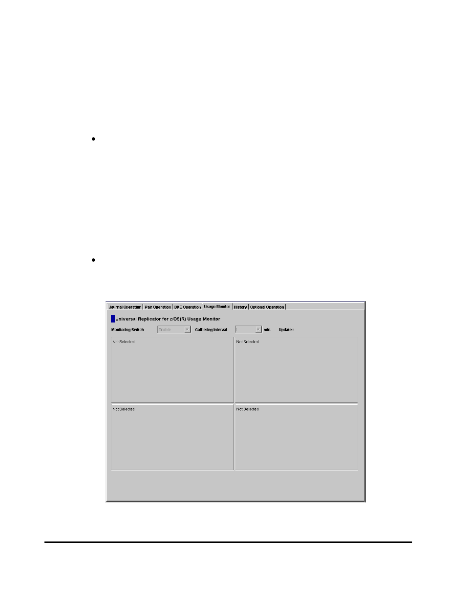 Usage monitor window | HP StorageWorks XP Remote Web Console Software User Manual | Page 154 / 314