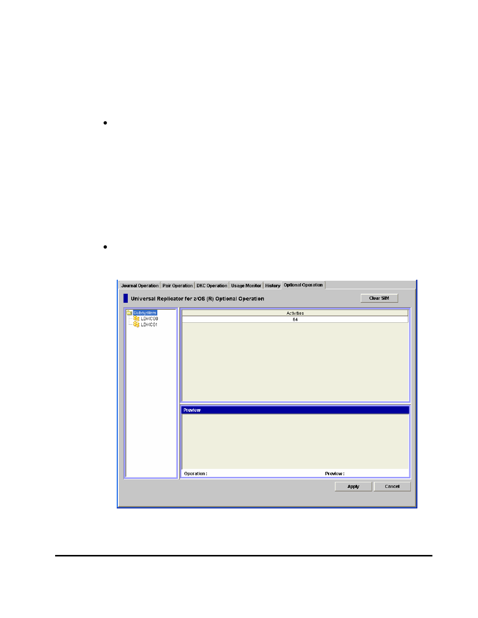 Optional operation window | HP StorageWorks XP Remote Web Console Software User Manual | Page 161 / 314